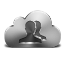 Cloud Icon (Contacts 2X, Silver)